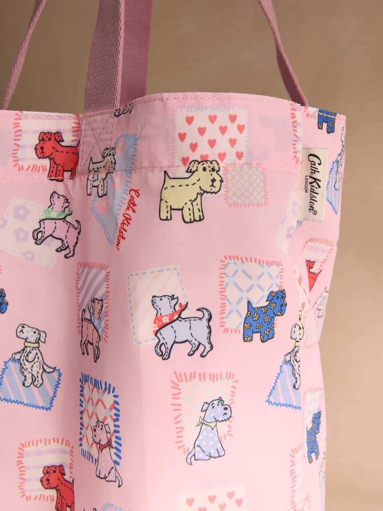 Cath Kidston Pink Teddy Dog Foldaway Tote Bag - Image 2 of 4