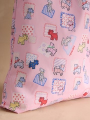 Cath Kidston Pink Teddy Dog Foldaway Tote Bag - Image 3 of 4