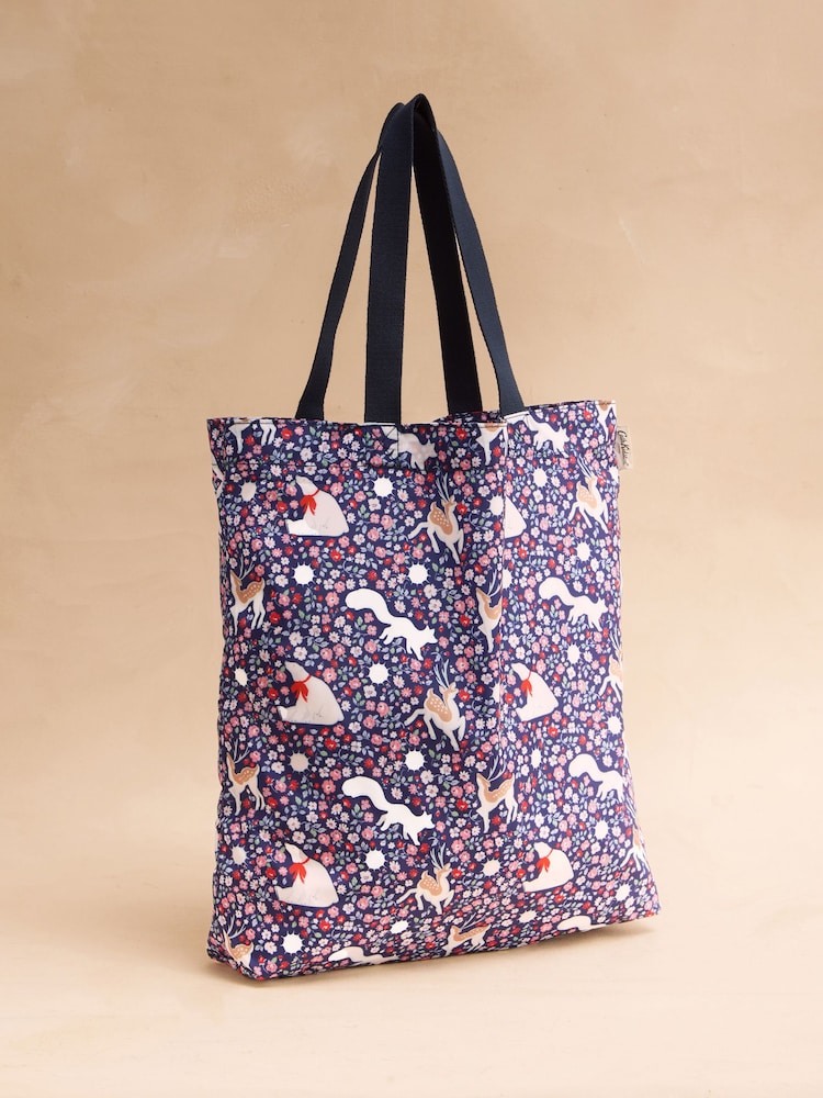Cath Kidston Navy Polar Ditsy Foldaway Tote Bag - Image 1 of 4