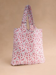 Cath Kidston Green Festive Spot Foldaway Shopper Bag - Image 1 of 4