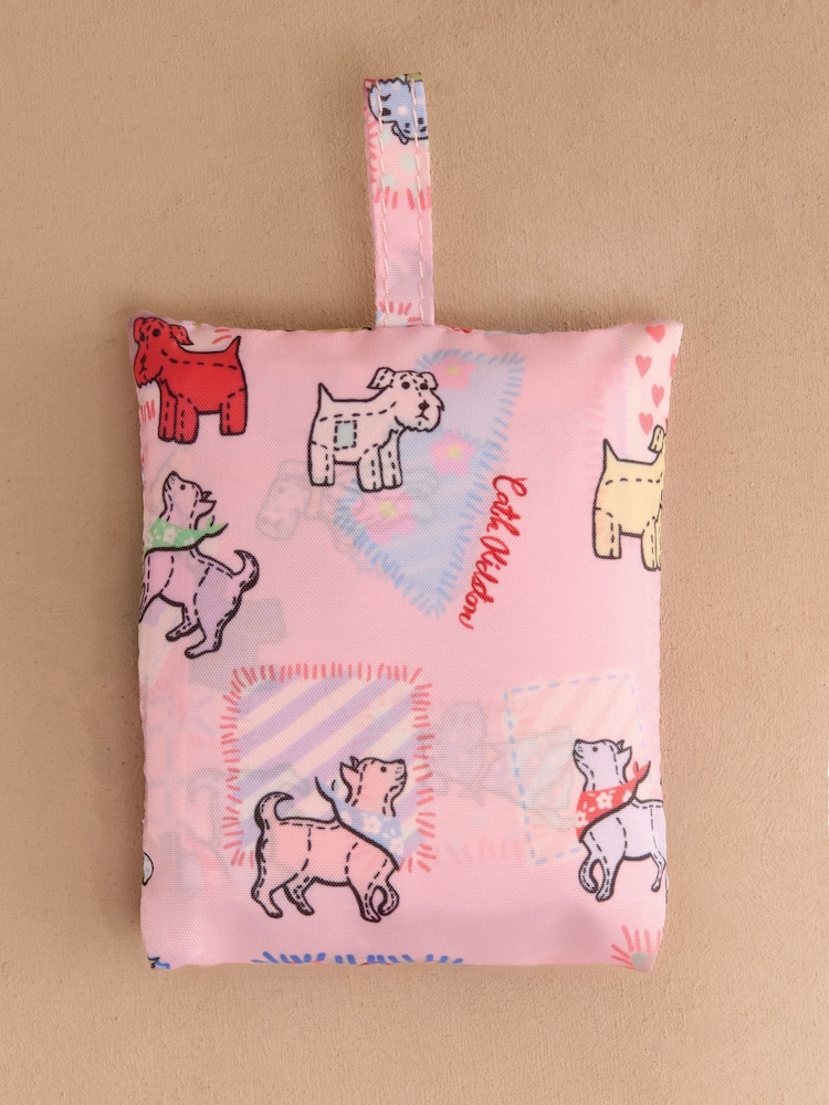 Cath Kidston Pink Teddy Dog Foldaway Shopper Bag - Image 2 of 4