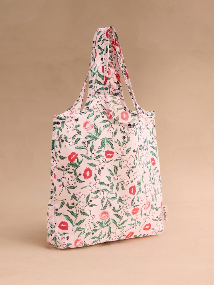 Cath Kidston Pink Kisses Mini Foldaway Shopper Bag - Image 1 of 4