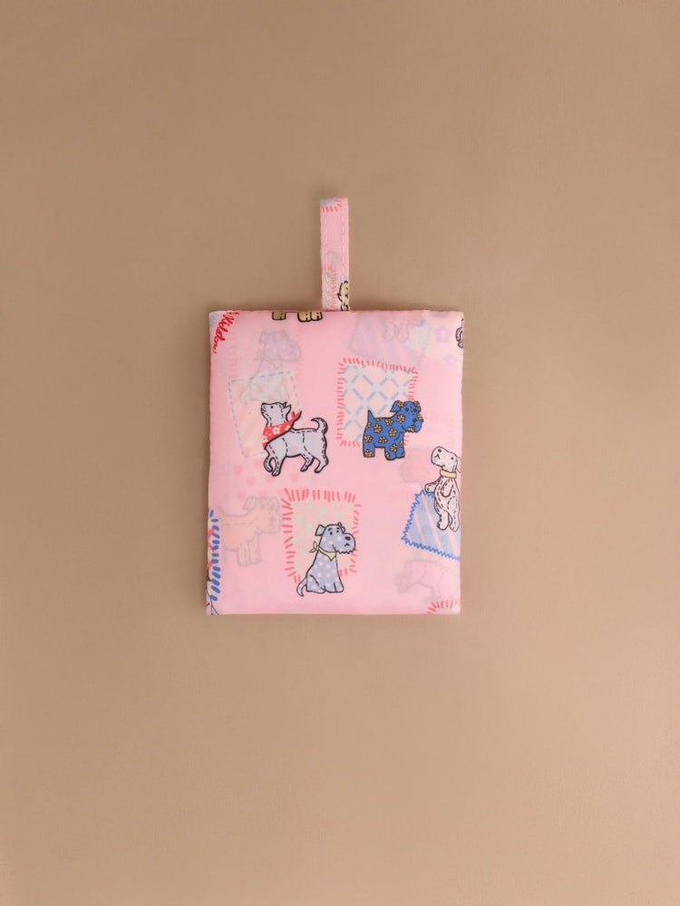 Cath Kidston Pink Teddy Dog Mini Foldaway Shopper Bag - Image 2 of 4