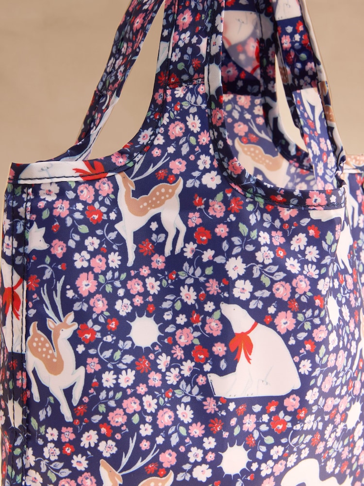 Cath Kidston Navy Polar Ditsy Mini Foldaway Shopper Bag - Image 4 of 4