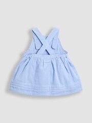 JoJo Maman Bébé Blue Pinafore Dress & Body Set - Image 7 of 11