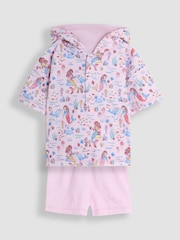 JoJo Maman Bébé Pink Mermaid Towelling 2 Piece - Image 1 of 6