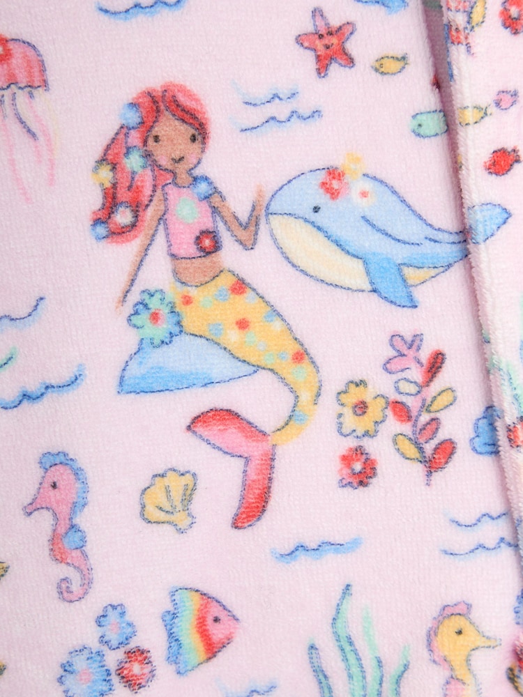 JoJo Maman Bébé Pink Mermaid Towelling 2 Piece - Image 6 of 6
