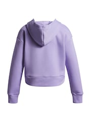 Under Armour Purple Rival Fleece Crop Hoodie - Image 2 of 2