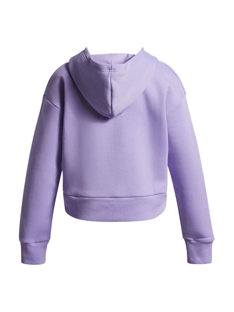 Under Armour Purple Rival Fleece Crop Hoodie - Image 2 of 2