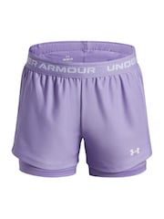 Under Armour Purple Tech Play Up 2-in-1 Shorts - Image 1 of 2