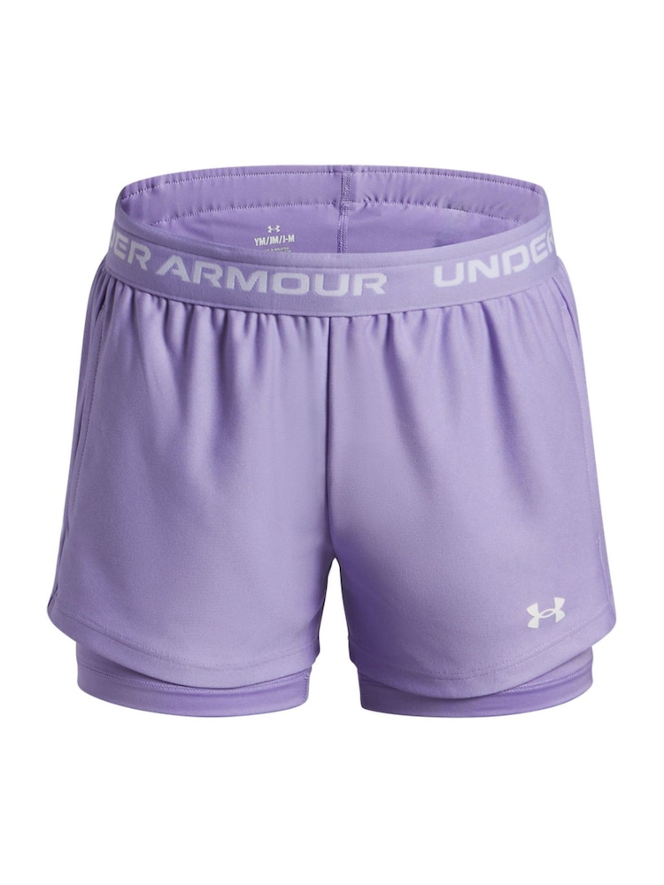 Under Armour Purple Tech Play Up 2-in-1 Shorts - Image 1 of 2