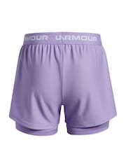 Under Armour Purple Tech Play Up 2-in-1 Shorts - Image 2 of 2