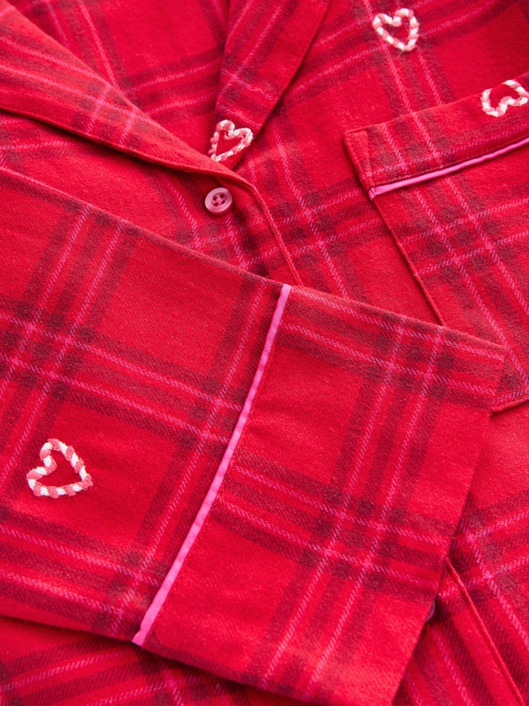 Burgundy Red 100% Cotton Flannel Nightshirt - Image 10 of 10