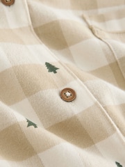 Neutral Christmas Tree Check Nightshirt - Image 7 of 7