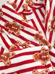 Red Gingerbread Family Matching Christmas Cosy Dressing Gown - Image 7 of 7