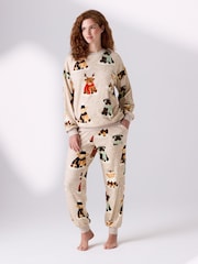 Oatmeal de Hamish The Altoland Cow - Maternity Matching Family Christmas Cosy Long Sleeve Pyjamas - Imagen 1 de 8