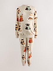 Oatmeal de Hamish The Altoland Cow - Maternity Matching Family Christmas Cosy Long Sleeve Pyjamas - Imagen 6 de 8