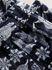 Navy Blue Hamish The Highland Cow Family Matching Christmas Cosy Dressing Gown - Image 11 of 12