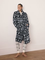 Navy Blue Hamish The Highland Cow Family Matching Christmas Cosy Dressing Gown - Image 3 of 12