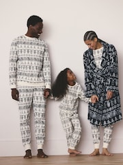 Navy Blue Hamish The Highland Cow Family Matching Christmas Cosy Dressing Gown - Image 9 of 12
