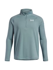 Under Armour Khaki Youth Tech 2.0 1/2 Zip Sweatshirt - Image 1 of 2