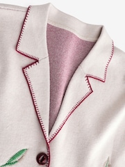 Laura Ashley Ecru Embroidered Laura Ashley Cardigan - Image 8 of 10