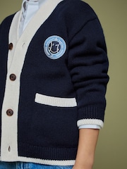 Reiss Off White 13-14 yrs SmileyWorld | Reiss Logo Cardigan Unisex Fit - Image 7 of 8