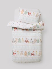 Santa Friends Christmas Duvet Cover and Pillowcase Set - Image 1 of 3