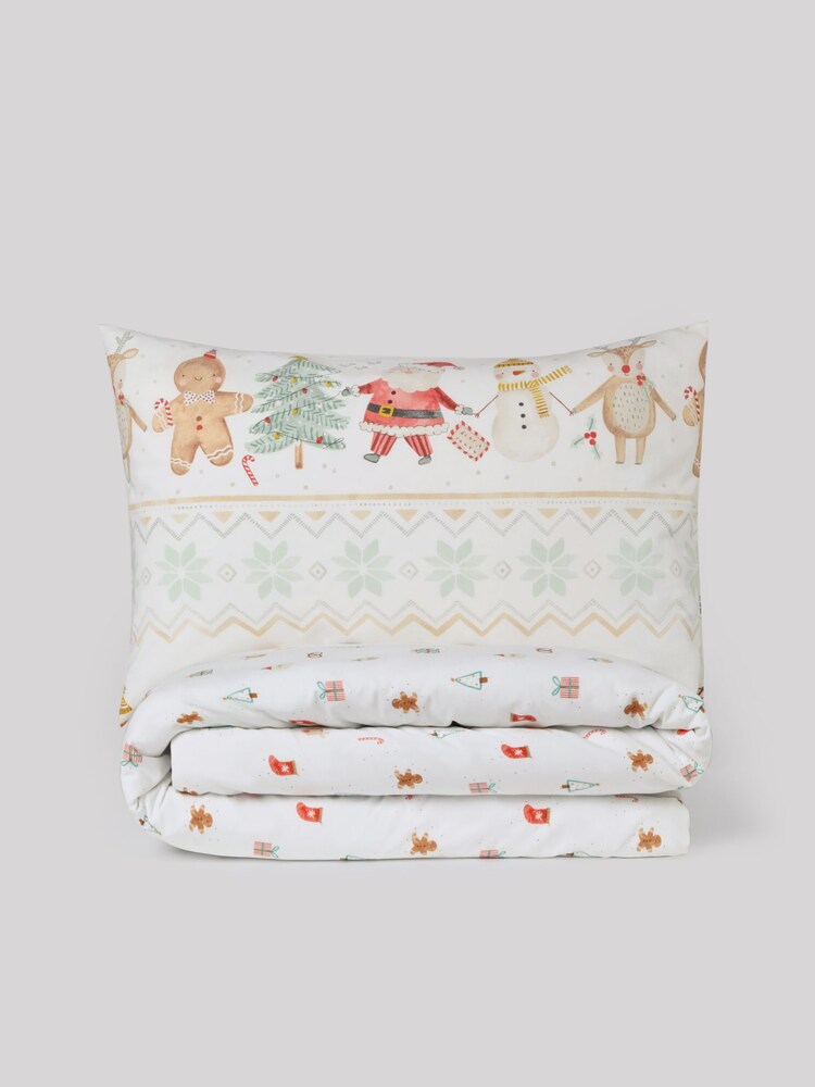 Santa Friends Christmas Duvet Cover and Pillowcase Set - Image 2 of 3