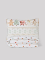 Ecru Santa Friends Reversible Christmas Duvet Cover and Pillowcase Set - Image 6 of 7