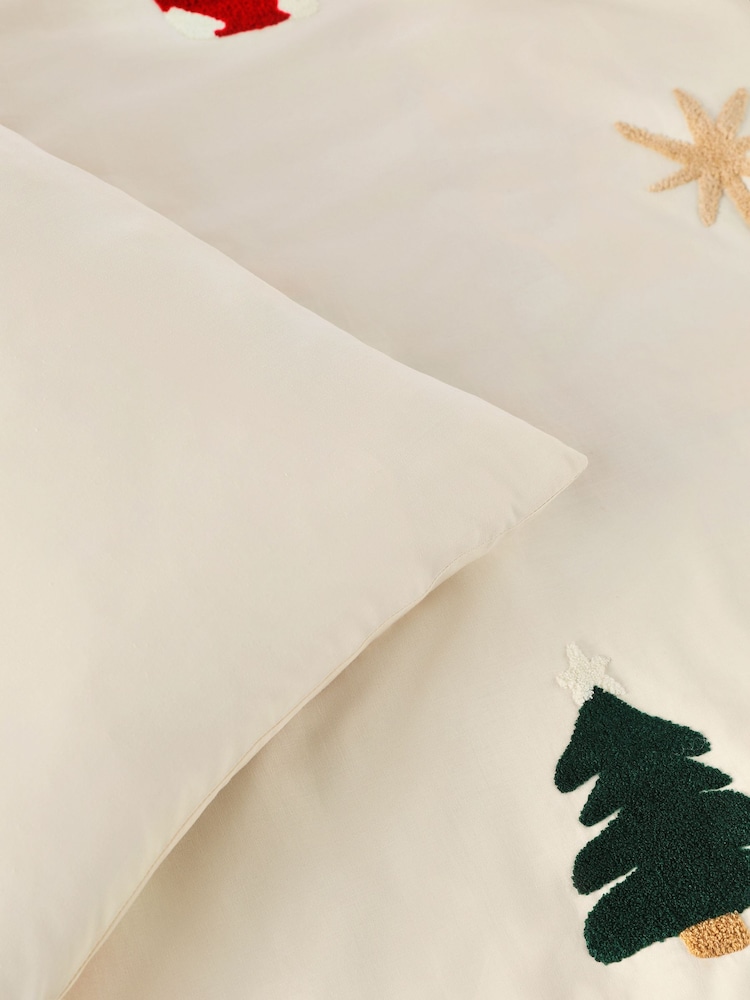 Tufted Christmas Christmas Duvet Cover and Pillowcases Set - Image 3 of 3 Tufted Christmas Christmas Duvet Cover and Pillowcases Set - Image 3 of 3