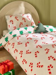 Stampy Tree Christmas Duvet Cover and Pillowcase Set - Image 3 of 5