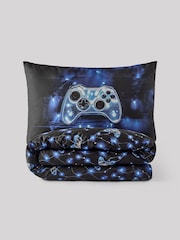 Blue Gamer Christmas Duvet Cover and Pillowcase Set - Image 2 of 3