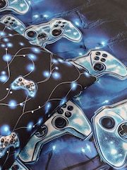 Blue Gamer Christmas Duvet Cover and Pillowcase Set - Image 3 of 3