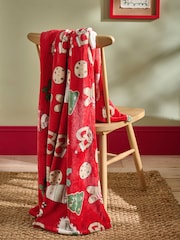 Red Christmas Throw - Image 2 of 4