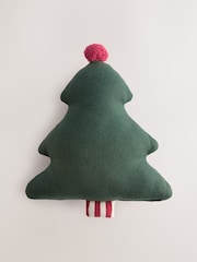 Green Christmas Tree Cushion - Image 1 of 1