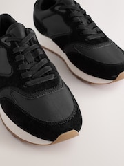 Negro - Smart Casual Runners Trainers with Suede Trim - Imagen 4 de 5