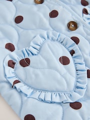 Blue Spot Printed Cotton Rich Quilted Jacket (3mths-7yrs) - Image 5 of 5