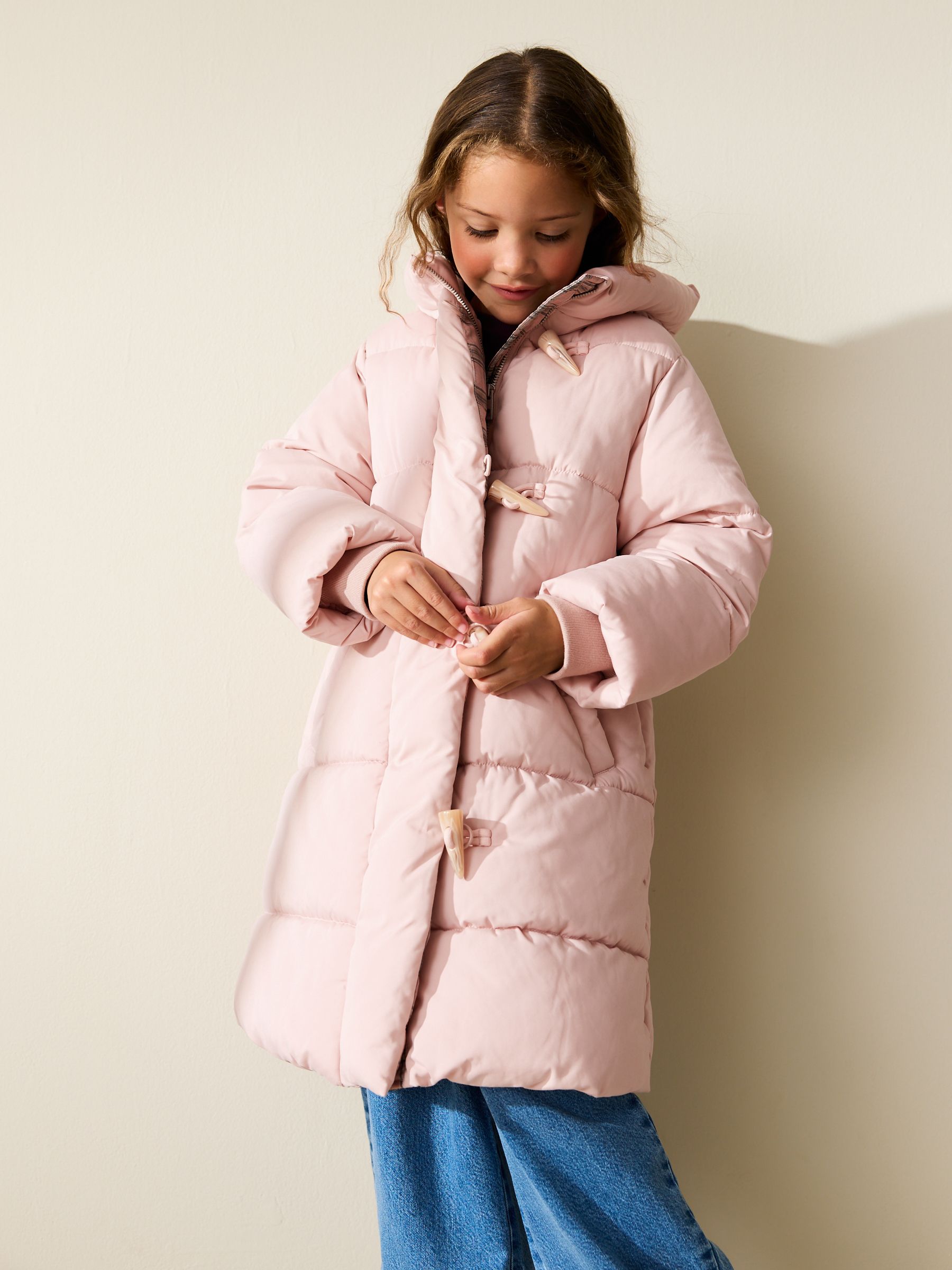 Buy Pink Shower Resistant Padded Duffle Coat (3-13yrs) from the