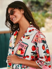 Red Summer Shirt With Linen - Image 7 of 7