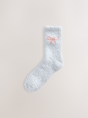 Pink/Grey Bows - Pack de 2 pares de calcetines tobilleros abrigados - Imagen 2 de 5