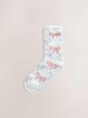 Pink/Grey Bows - Pack de 2 pares de calcetines tobilleros abrigados - Imagen 3 de 5
