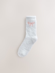Pink/Grey Bows - Pack de 4 pares de calcetines tobilleros abrigados - Imagen 2 de 7