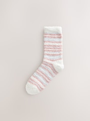 Pink/Grey Bows - Pack de 4 pares de calcetines tobilleros abrigados - Imagen 5 de 7