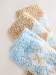 Blue/Neutral Argyle - Pack de 2 pares de calcetines tobilleros abrigados - Imagen 4 de 5