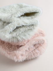 Pink/Neutral Superhairy Cosy Ankle Socks 2 Pack - Image 5 of 5