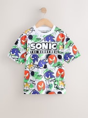 Red/Blue All Over Print Sonic T-Shirt (3-16yrs) - Image 1 of 4