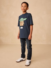 Navy Mandalorian Short Sleeve T-Shirt (3-16yrs) - Image 2 of 8
