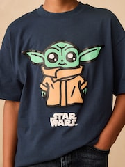 Navy Mandalorian Short Sleeve T-Shirt (3-16yrs) - Image 4 of 8