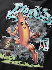 Black Fortnite Print Short Sleeved T-Shirt (4-16yrs) - Image 4 of 4